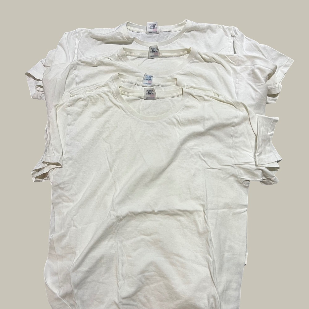 Vintage Tommy Hilfiger T Shirt Mens Large White Blank Single Stitch 90s 4 Pack